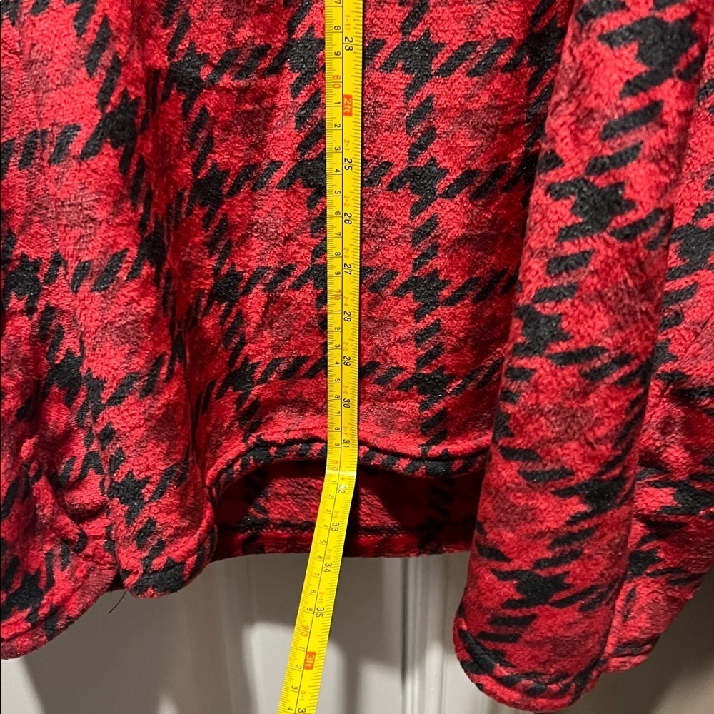 NWT Plaid Fuzzy Dress Hoodie Size L - Picture 6 of 7
